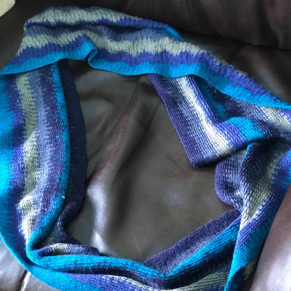 Blue infinity scarf